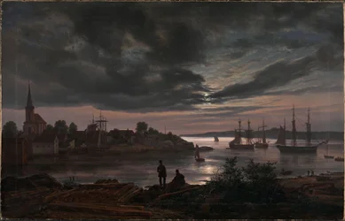 Larvik im Mondschein