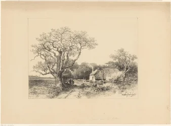 Landschaft mit Bauernhof