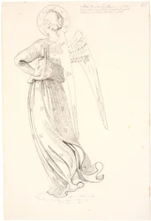 Engel von hinten gesehen - nach Fra Angelico