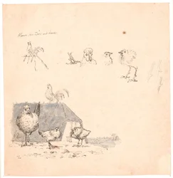 Die Küken. Illustration zu Kaalunds "Fabeln für Kinder"