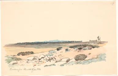 Landschaft von Hornbæk mit der Plantage und Kullen im Hintergrund