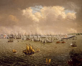 Schlacht von Skargard zwischen schwedischen und russischen Flotten wegen der schwedischen Herrschaft über Finnland, 10. Juli 1790