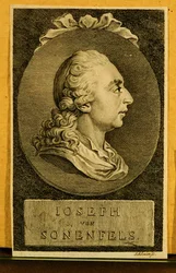 Joseph von Sonnenfels, Professor der Politikwissenschaft an der Universität Wien (Gravur)