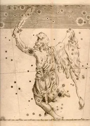 Uranometria (1661) zeigt das Sternbild Orion