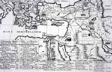 Karte der Orte im ersten Buch von 