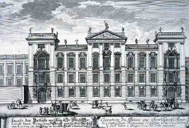Der Palast von Graf Johann Wenzel, Prag, aus 