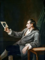Porträt von Goethe, eine Silhouette betrachtend