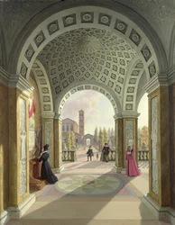 Italienischer Kirchhof, 1845