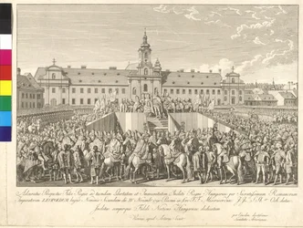Krönung von Kaiser Leopold II. zum König von Ungarn in Bratislava am 15. November 1790