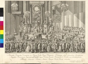 Krönung Kaiser Leopolds II. zum König von Ungarn in Bratislava am 15. November 1790