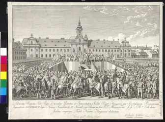 Krönung von Kaiser Leopold II. zum König von Ungarn in Bratislava am 15. November 1790