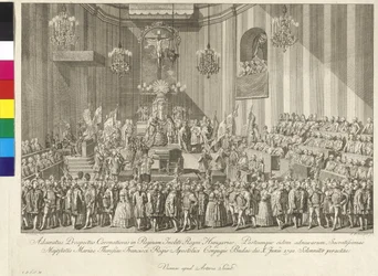 Krönung der Kaiserin Maria Theresia zur Königin von Ungarn am 10. Juni 1792 in Budapest