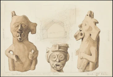 Eine Sammlung von Waldecks Originalkunstwerken aus Mesoamerika, Box 3 von 22