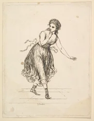 Frau allein, aus der Serie Das tanzende Paar Vigano