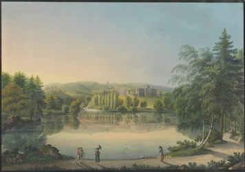 Das Schloss Wilhelmshöhe bei Kassel, ca. 1820