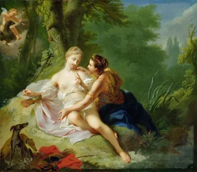 Jupiter, verkleidet als Diana, verführt Callisto, ca. 1756