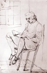 Johann Wolfgang von Goethe in seinem Haus in Rom von Johann Heinrich Wilhelm Tischbein (1751-1829)