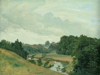 Der Fluss Alster in Poppenbüttel am Morgen, 1883