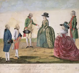 Treffen zwischen Joseph II. von Deutschland und Kaiserin Katharina der Großen in Koidak, 18. Mai 1787