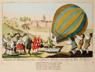 Rückkehr von M. Blanchard von seiner 38. Luftreise
