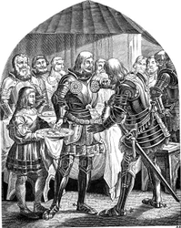 Ein Ei für jeden, aber zwei Eier für den tapferen Schweppermann. Aus der Geschichte des deutschen Volkes von E. Duller, 1840