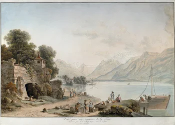 Blick von La Tour-de-Peilz auf den Genfersee