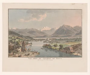 Blick auf den Thunersee vom Schloss Thun