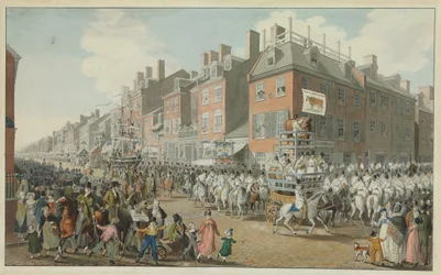 Parade der Lebensmittelhändler, Philadelphia, 1821
