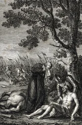 Der Tod von Adolf von Nassau in der Schlacht bei Göllheim am 2. Juli