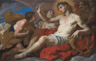 Apollo gewährt Phaeton die Erlaubnis, den Sonnenwagen zu lenken, 1690-95