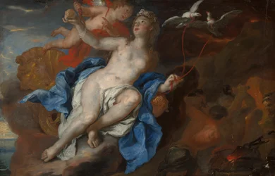 Venus und Amor an der Schmiede des Vulkan
