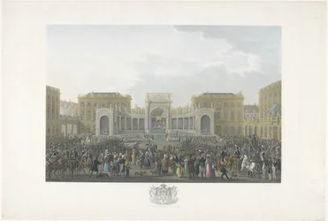 Inthronisation Wilhelms I. in Brüssel am 21. September 1815 Zwölf Tafeln zur Ankunft und Inthronisation Wilhelms I. in Brüssel und zu den Schlachten bei Quatre-Bras und Waterloo im Jahr 1815 (Serientitel)
