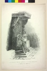 Ein Moment vor der Krönung von König Ferdinand V. in Bratislava am 28. September 1830