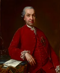 Porträt von Baron Samuel von Brukenthal (1721-1803), Gouverneur des Großfürstentums Siebenbürgen, von Johann Nepomuk Della Croce (1736-1819). Öl auf Leinwand, ca. 1790. Dimension: 93x71 cm. Muzeul National Brukenthal, Sibiu