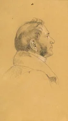 Kopfstudie zu "Rückkehr des Kaisers Franz aus Pressburg"