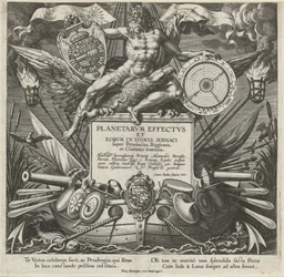 Jupiter und ein Kriegsschiff mit dem Wappen von Alessandro Farnese