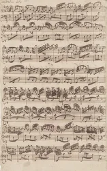 Allegro (Cembalo solo) aus der ersten Fassung der Sonate Nr. 6 G-Dur für Violine und obligates Cembalo