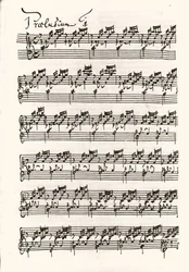 Seite eines Notenblatts für Johann Sebastian Bach
