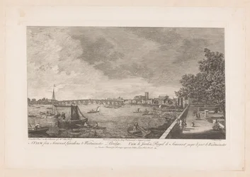 Ansicht von Somerset Gardens auf die Westminster Brücke in London