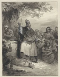 Willibrord verkündet den Glauben auf Walcheren, 695