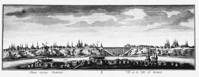 Ansicht von Tjumen, ca. 1735