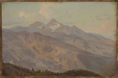 Blick auf Gebirge