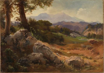 Gebirgslandschaft mit Ziegen
