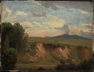 Südfranzösische Landschaft mit kahler Böschung