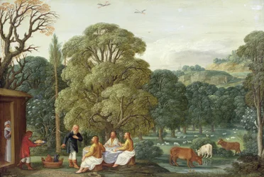 Abraham bewirtet die drei Engel
