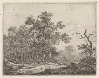 Landschaft mit Eiche und Vieh