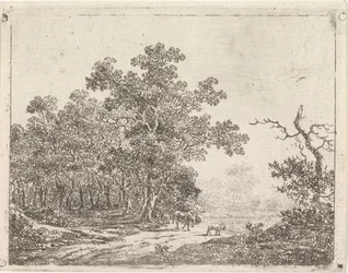 Landschaft mit Eiche und Vieh
