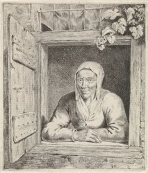 Frau im Fenster