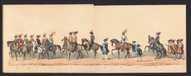 Historischer Umzug durch Studenten der Groninger Hochschule, 1850 (Tafel 3)