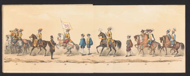 Historische optocht door studenten van de Groningse Hogeschool, 1850 (plaat 5)